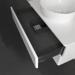 Villeroy & Boch Antao Тумба под раковину, с подсветкой, 2 выдвижных ящика, 800 x 360 x 500 mm, лицевая поверхность без текстурированной отделки, Glossy White Lacquer / Glossy White Lacquer L19010GF