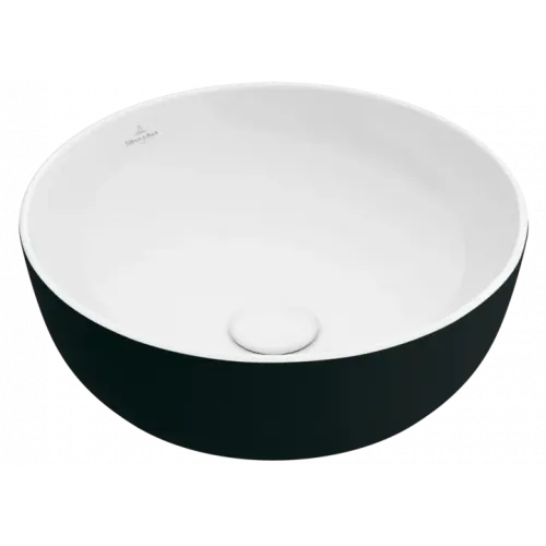 Villeroy & Boch Artis Раковина для установки на столешницу, 430 x 430 x 130 mm, Coal Black (коул блэк), без перелива, нешлифованный, 417943BCT8