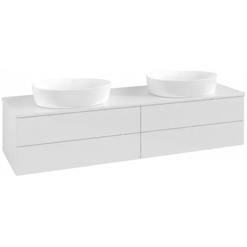 Villeroy & Boch Antao Тумба под раковину, 4 выдвижных ящика, 1600 x 360 x 500 mm, лицевая поверхность без текстурированной отделки, Glossy White Lacquer / Glossy White Lacquer K28010GF