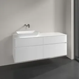 Villeroy & Boch Collaro Тумба под раковину, 4 выдвижных ящика, 1400 x 548 x 500 mm, Glossy White / Glossy White C11700DH