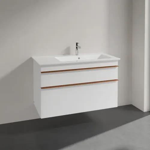 Villeroy & Boch Venticello Тумба под раковину, 2 выдвижных ящика, 953 x 590 x 502 mm, Glossy White / Glossy White A92805DH