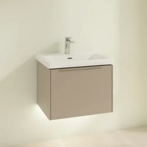 Villeroy & Boch Subway 3.0 Тумба под раковину, с подсветкой, 1 выдвижной ящик, 572 x 429 x 478 mm, Taupe C577L2VM