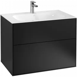 Villeroy & Boch Finion Тумба под раковину, 2 выдвижных ящика, 796 x 591 x 498 mm, Black Matt Lacquer F01000PD