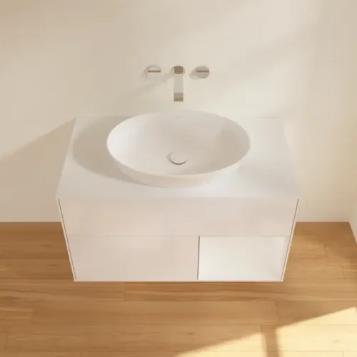 Villeroy & Boch Finion Тумба под раковину, с подсветкой, 2 выдвижных ящика, 1000 x 603 x 501 mm, Glossy White Lacquer / Glossy White Lacquer FA21GFGF