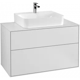 Villeroy & Boch Finion Тумба под раковину, 2 выдвижных ящика, 1000 x 603 x 501 mm, White Matt Lacquer F10100MT