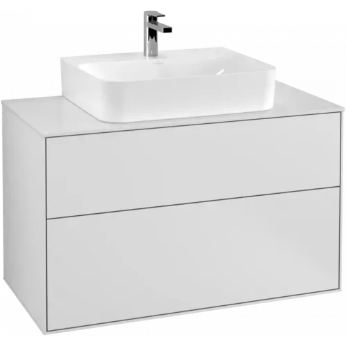 Villeroy & Boch Finion Тумба под раковину, 2 выдвижных ящика, 1000 x 603 x 501 mm, White Matt Lacquer F10100MT