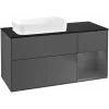 Villeroy & Boch Finion Тумба под раковину, с подсветкой, 3 выдвижных ящика, 1200 x 603 x 501 mm, Anthracite Matt Lacquer / Anthracite Matt Lacquer F692GKGK