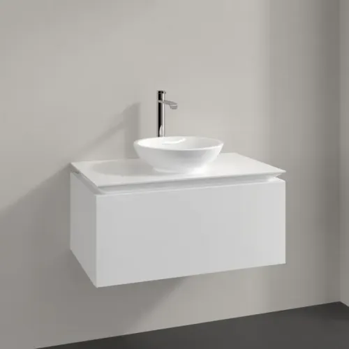 Villeroy & Boch Legato Тумба под раковину, 1 выдвижной ящик, 800 x 380 x 500 mm, Glossy White / Glossy White B56900DH