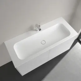 Villeroy & Boch Finion Pаковина для установки на тумбу, 1200 x 500 x 160 mm, Stone White CeramicPlus, со скрытым переливом, нешлифованный 4164CBRW
