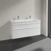 Villeroy & Boch Venticello Тумба под раковину, 4 выдвижных ящика, 1153 x 590 x 502 mm, Glossy White / Glossy White A92902DH