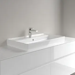 Villeroy & Boch Collaro Pаковина для установки на тумбу, 800 x 465 x 160 mm, Альпийский белый CeramicPlus, с переливом, шлифованный 4A338GR1