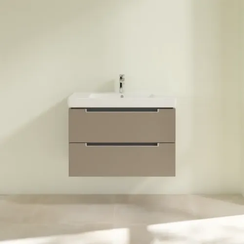 Villeroy & Boch Subway 2.0 Тумба под раковину, 2 выдвижных ящика, 787 x 520 x 449 mm, Truffle Grey A69600VG