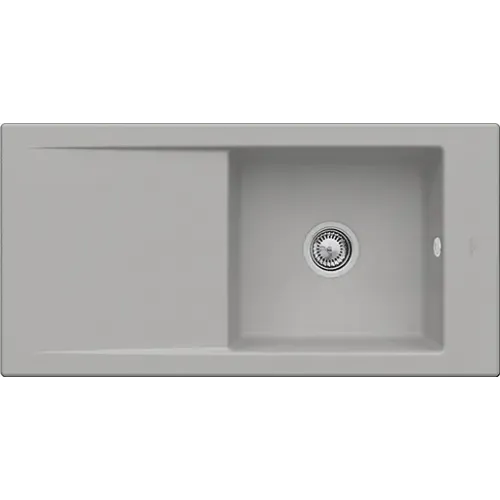 Villeroy & Boch Timeline 60 flat Мойка, включая Комплект слива с ручным управлением, выкл Керамика, 965 x 475 mm, Fossil CeramicPlus 67901FKD