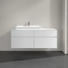 Villeroy & Boch Collaro Тумба под раковину, с подсветкой, 4 выдвижных ящика, 1400 x 548 x 500 mm, Glossy White / Glossy White C089B0DH