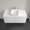 Villeroy & Boch Collaro Тумба под раковину, с подсветкой, 4 выдвижных ящика, 1200 x 548 x 500 mm, Glossy White / Glossy White C041B0DH