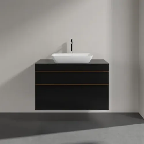 Villeroy & Boch Venticello Тумба под раковину, 2 выдвижных ящика, 957 x 606 x 502 mm, Black Matt Lacquer / Black Matt Lacquer A94105PD