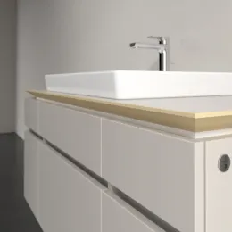Villeroy & Boch Legato Тумба под раковину, с подсветкой, 5 выдвижных ящиков, 1200 x 550 x 500 mm, Soft Grey / Soft Grey B683L0VK