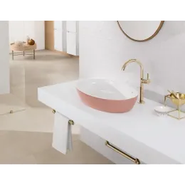 Artis Раковина для установки на столешницу, 610 x 410 x 130 mm, Powder (паудер), без перелива, нешлифованный 419861BCT0