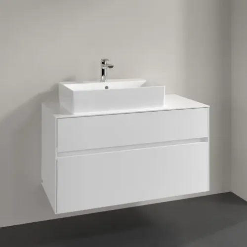 Villeroy & Boch Collaro Тумба под раковину, 2 выдвижных ящика, 1000 x 548 x 500 mm, Glossy White / Glossy White C12600DH