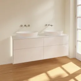 Villeroy & Boch Finion Тумба под раковину, с подсветкой, 4 выдвижных ящика, 1600 x 603 x 501 mm, Glossy White Lacquer GA8100GF
