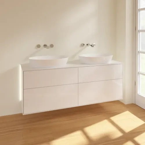 Villeroy & Boch Finion Тумба под раковину, с подсветкой, 4 выдвижных ящика, 1600 x 603 x 501 mm, Glossy White Lacquer GA8100GF