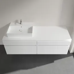 Villeroy & Boch Legato Тумба под раковину, 4 выдвижных ящика, 1600 x 550 x 500 mm, Glossy White / Glossy White B67300DH