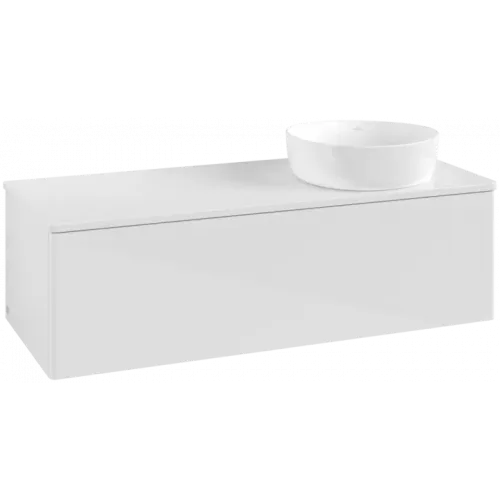 Villeroy & Boch Antao Тумба под раковину, с подсветкой, 1 выдвижной ящик, 1200 x 360 x 500 mm, лицевая поверхность без текстурированной отделки, Glossy White Lacquer / Glossy White Lacquer L34010GF