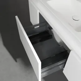 Villeroy & Boch Legato Тумба под раковину, 3 выдвижных ящика, 1200 x 380 x 500 mm, Glossy White / Glossy White B69600DH