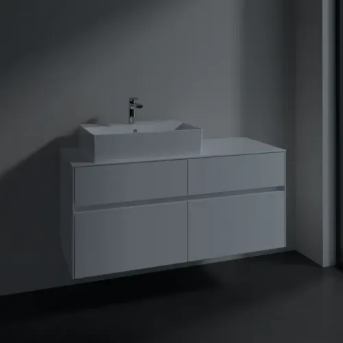 Villeroy & Boch Collaro Тумба под раковину, 4 выдвижных ящика, 1200 x 548 x 500 mm, Glossy White / Glossy White C12900DH