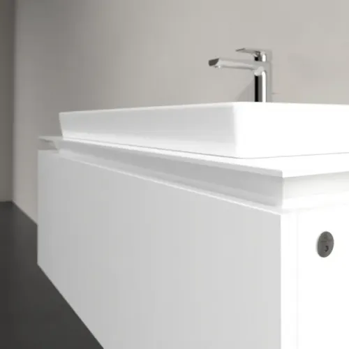 Villeroy & Boch Legato Тумба под раковину, с подсветкой, 1 выдвижной ящик, 1000 x 380 x 500 mm, Glossy White / Glossy White B694L0DH