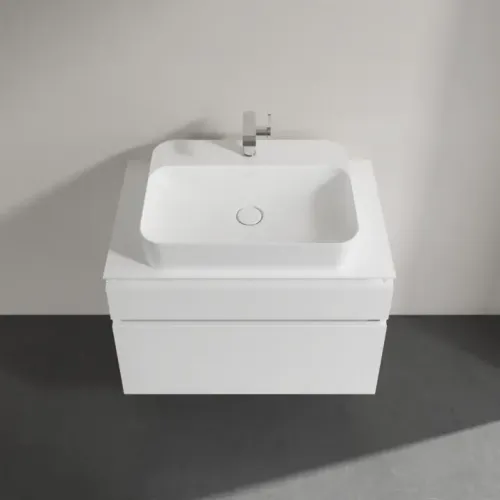 Villeroy & Boch Legato Тумба под раковину, 2 выдвижных ящика, 800 x 550 x 500 mm, Glossy White / Glossy White B75400DH