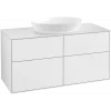 Villeroy & Boch Finion Тумба под раковину, 4 выдвижных ящика, 1200 x 603 x 501 mm, Glossy White Lacquer FA3100GF