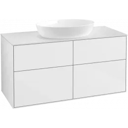 Villeroy & Boch Finion Тумба под раковину, 4 выдвижных ящика, 1200 x 603 x 501 mm, Glossy White Lacquer FA3100GF
