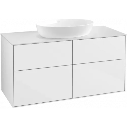 Villeroy & Boch Finion Тумба под раковину, 4 выдвижных ящика, 1200 x 603 x 501 mm, Glossy White Lacquer FA3100GF