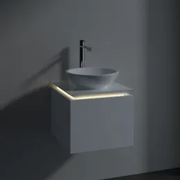 Villeroy & Boch Legato Тумба под раковину, с подсветкой, 1 выдвижной ящик, 450 x 380 x 500 mm, Glossy White / Glossy White B565L0DH