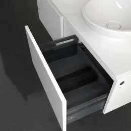 Villeroy & Boch Legato Тумба под раковину, 2 выдвижных ящика, 1200 x 380 x 500 mm, Glossy White / Glossy White B58300DH