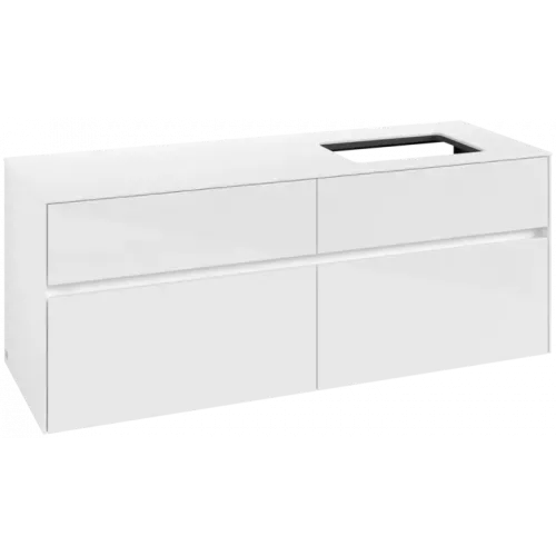 Villeroy & Boch Collaro Тумба под раковину, 4 выдвижных ящика, 1400 x 548 x 500 mm, Glossy White / Glossy White C11800DH