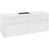 Villeroy & Boch Collaro Тумба под раковину, 4 выдвижных ящика, 1400 x 548 x 500 mm, Glossy White / Glossy White C13100DH