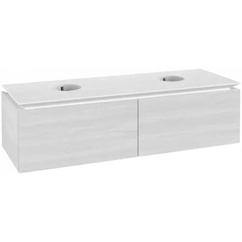 Villeroy & Boch Legato Тумба под раковину, 2 выдвижных ящика, 1400 x 380 x 500 mm, White Wood / White Wood B66800E8