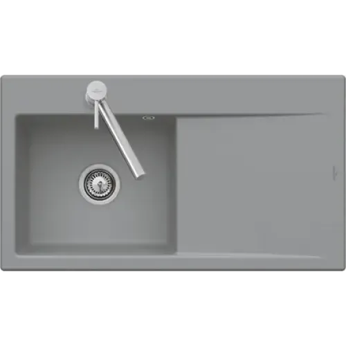 Villeroy & Boch Subway Style 50 Flat Мойка, включая Комплект слива с эксцентриком, выкл Керамика, 880 x 490 mm, Альпийский белый CeramicPlus 33522FR1