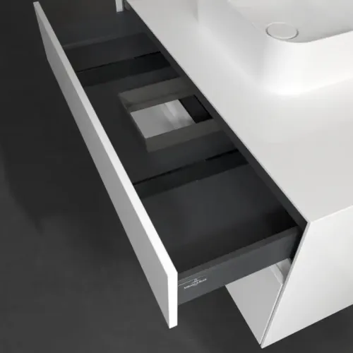 Villeroy & Boch Collaro Тумба под раковину, с подсветкой, 2 выдвижных ящика, 1000 x 548 x 500 mm, Glossy White / Glossy White C094B0DH