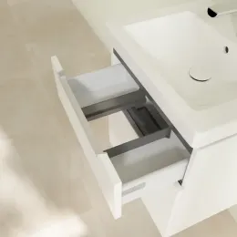 Villeroy & Boch Subway 2.0 Тумба под раковину, 2 выдвижных ящика, 537 x 590 x 423 mm, Glossy White A90800DH