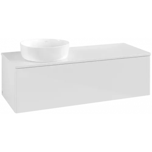 Villeroy & Boch Antao Тумба под раковину, 1 выдвижной ящик, 1200 x 360 x 500 mm, лицевая поверхность без текстурированной отделки, Glossy White Lacquer / Glossy White Lacquer K33010GF