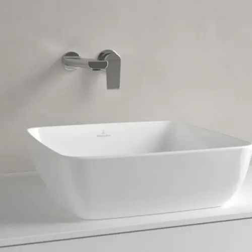 Villeroy & Boch Artis Раковина для установки на столешницу, 410 x 410 x 130 mm, Альпийский белый CeramicPlus, без перелива 417841R1