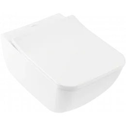 Villeroy & Boch Venticello Унитаз с открытым смывным краем, настенный, Альпийский белый CeramicPlus 4611R0R1