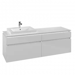 Villeroy & Boch Legato Тумба под раковину, 4 выдвижных ящика, 1600 x 550 x 500 mm, Glossy White / Glossy White B68900DH