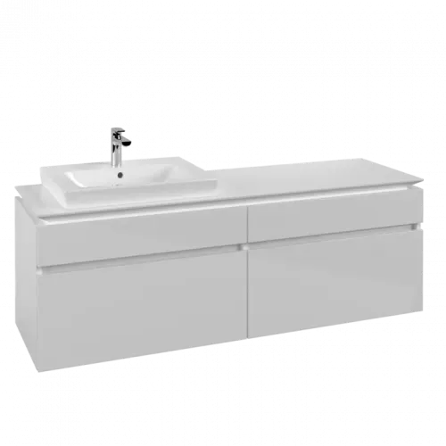 Villeroy & Boch Legato Тумба под раковину, 4 выдвижных ящика, 1600 x 550 x 500 mm, Glossy White / Glossy White B68900DH