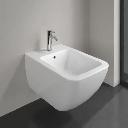 Villeroy & Boch Venticello Биде, настенный, 375 x 560 mm, Альпийский белый CeramicPlus 441100R1
