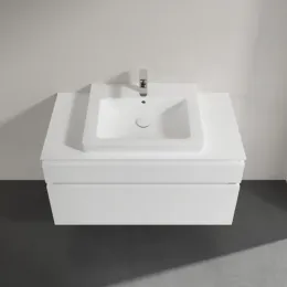 Villeroy & Boch Legato Тумба под раковину, 2 выдвижных ящика, 1000 x 550 x 500 mm, Glossy White / Glossy White B68100DH