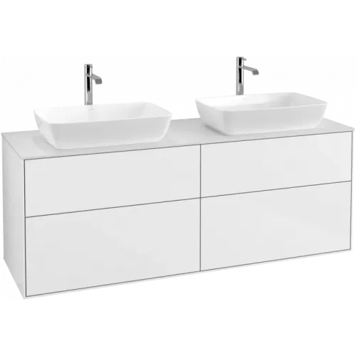 Villeroy & Boch Finion Тумба под раковину, с подсветкой, 4 выдвижных ящика, 1600 x 603 x 501 mm, Glossy White Lacquer G84100GF